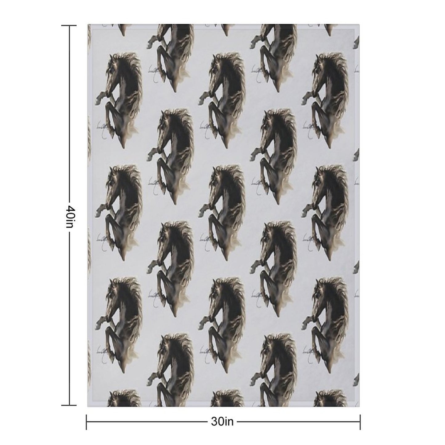 Black Fury (Cut-Out) Throw Blanket