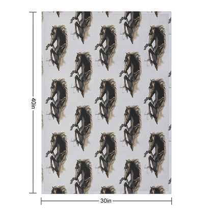 Black Fury (Cut-Out) Throw Blanket