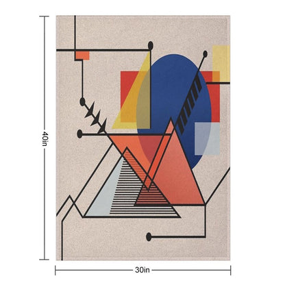 Midcentury Modern Abstraction Throw Blanket