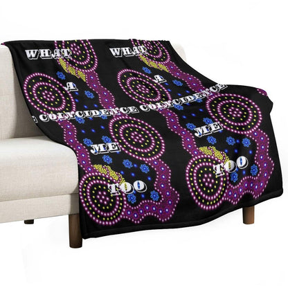 Indigenous Dot Painting Design (What A Coincidence Me Too) Throw Blanket