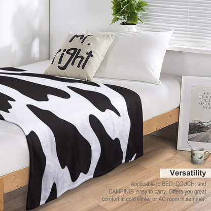 Cow Animal Print Cowboy Country Ranch Farm Style Throw Blanket