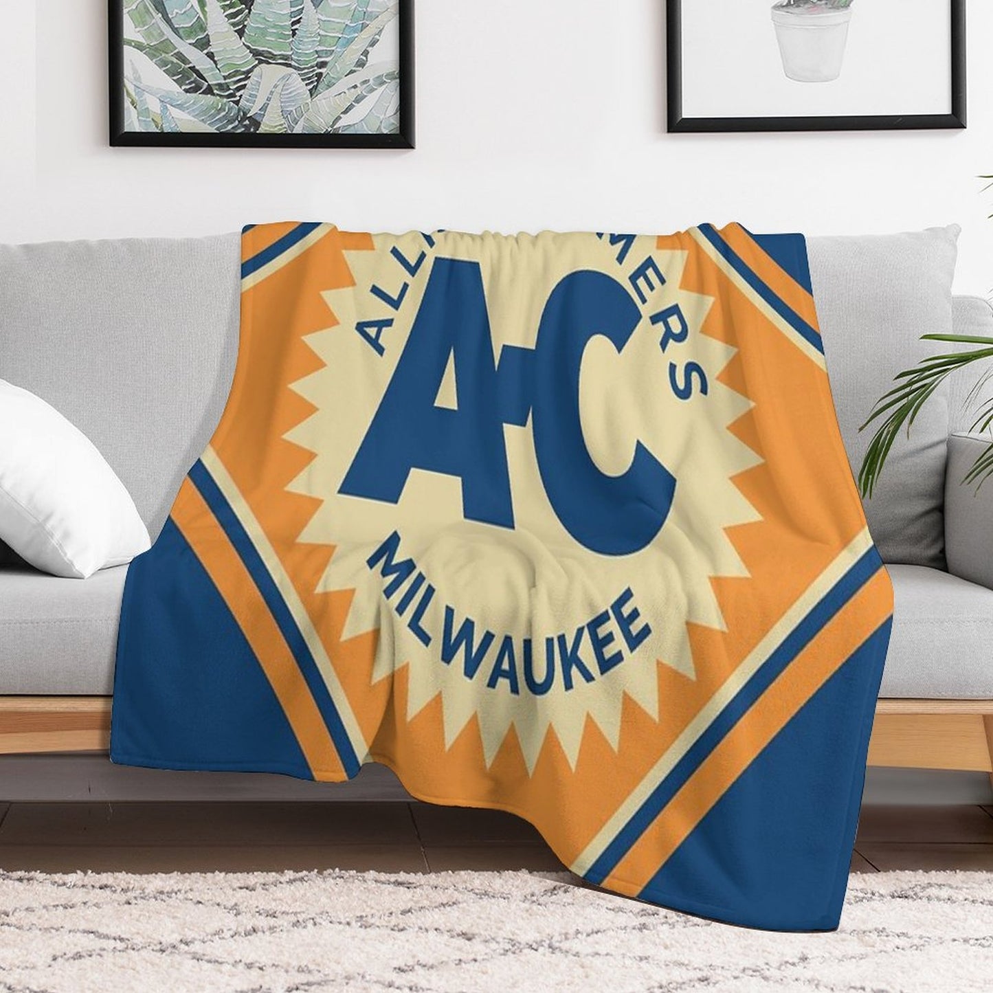 Allis Chalmers Retro Logo Throw Blanket