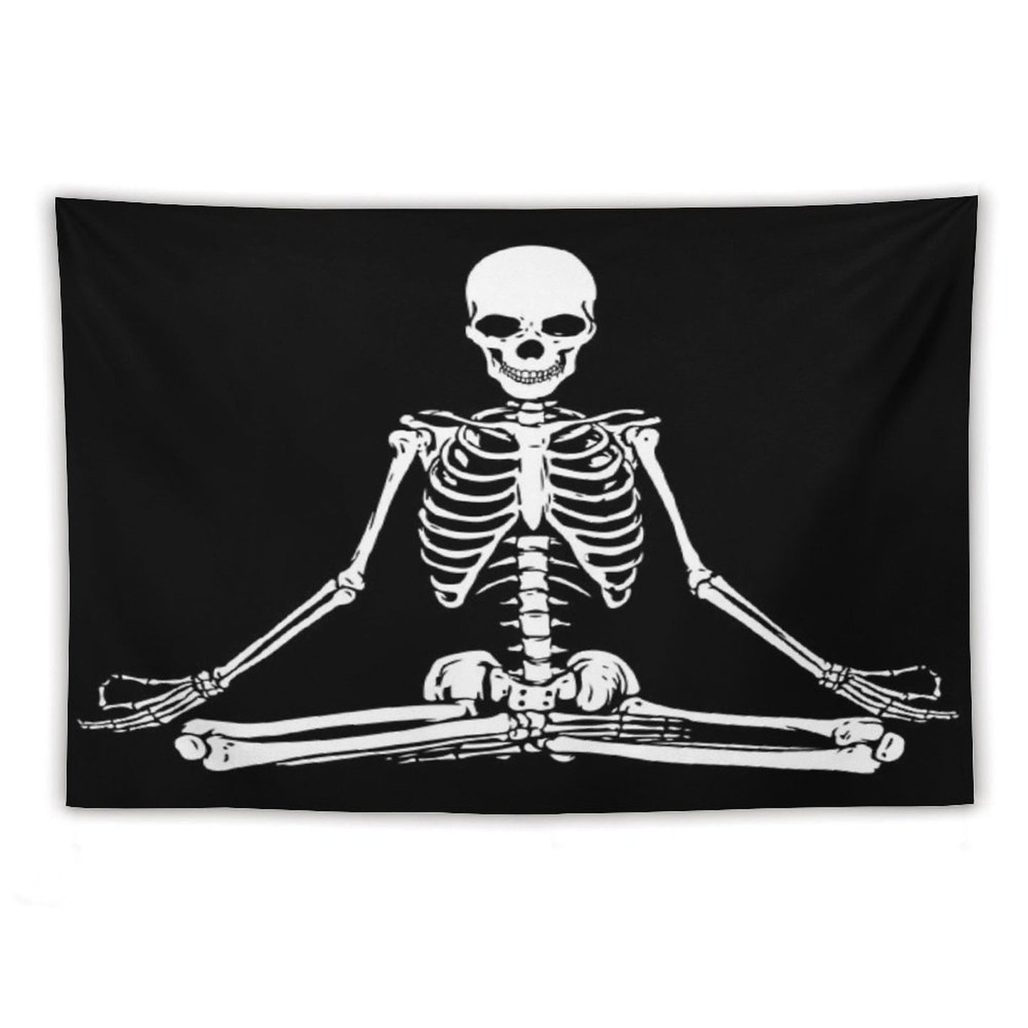 Meditating Skeleton Tapestry
