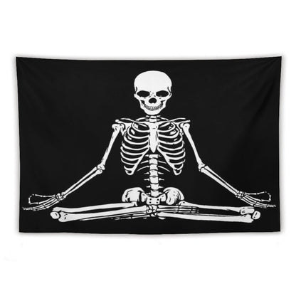 Meditating Skeleton Tapestry