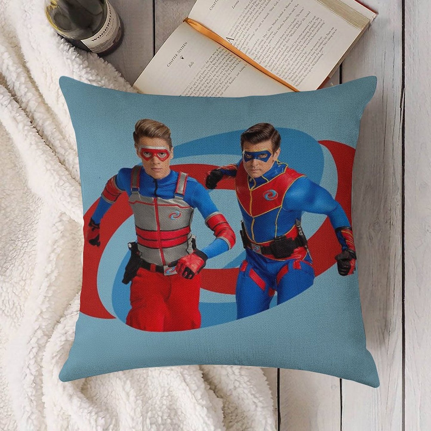 Henry Danger - Action Logo Linen Throw Pillow Cover