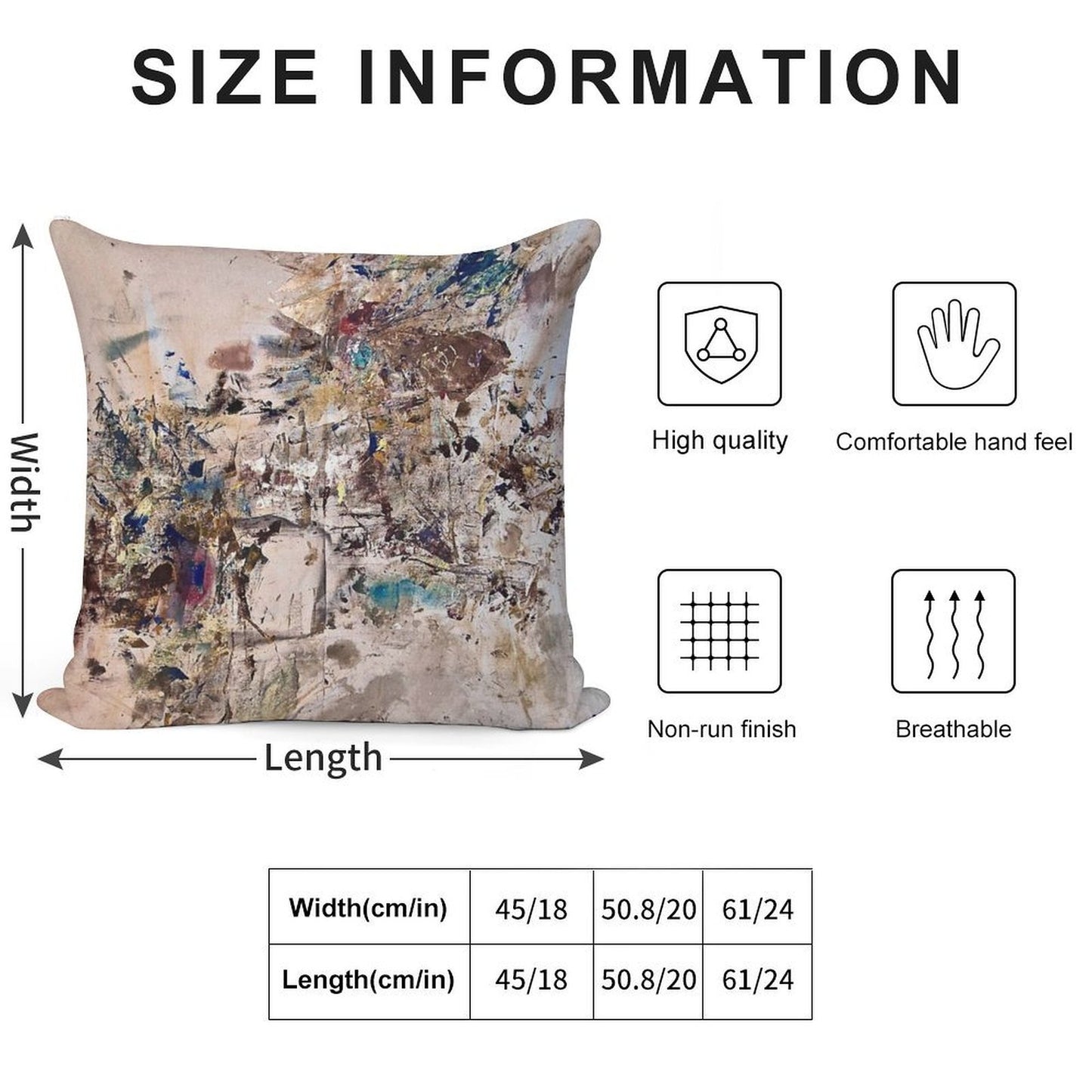 Fragments Soft Reinforced Edging Throw Pillow