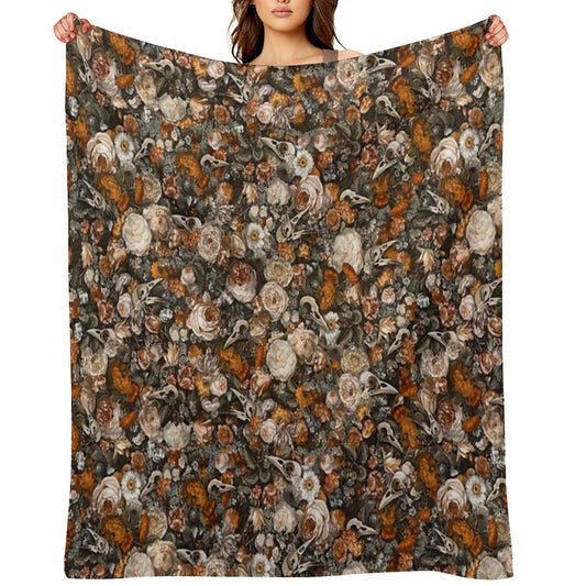 Baroque Macabre Throw Blanket