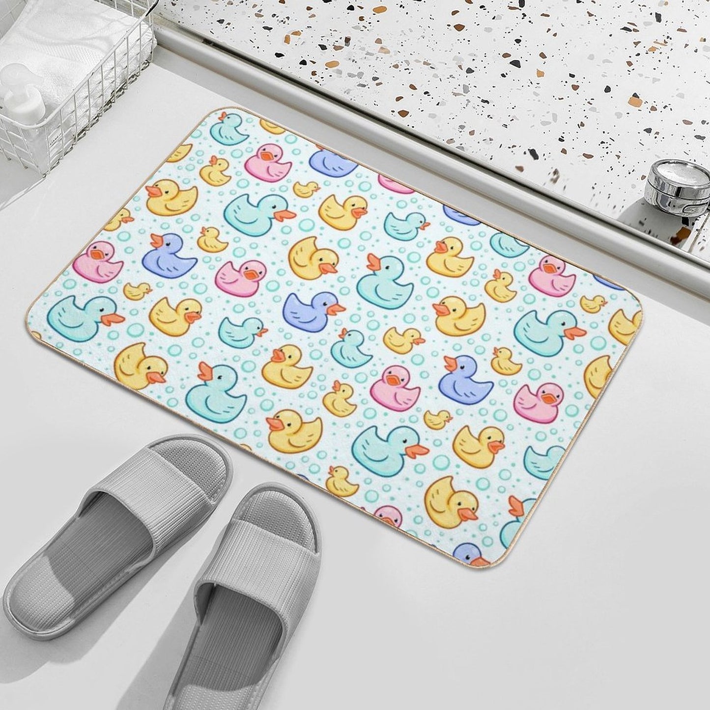 Rubber Duckie  Dirt-Trapping Bath Mat