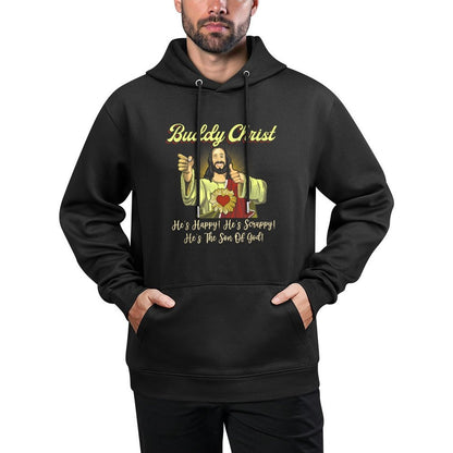 Buddy A Christ Christmas He Happy Scrappy The Son Of God Colorfast Hoodie