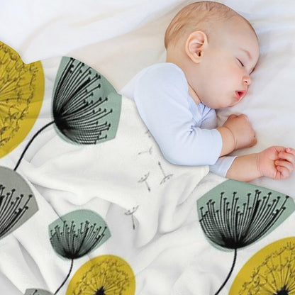 Mid Century Dandelions Throw Blanket