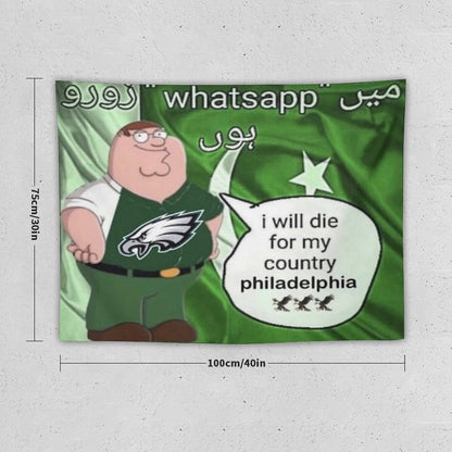 I Will Die For My Country Philadelphia Eagles Tapestry