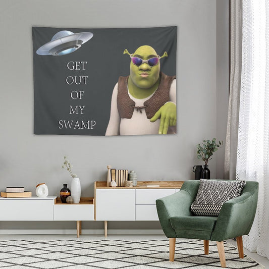Shrek Get Out of My Swamp UFO Tapestry