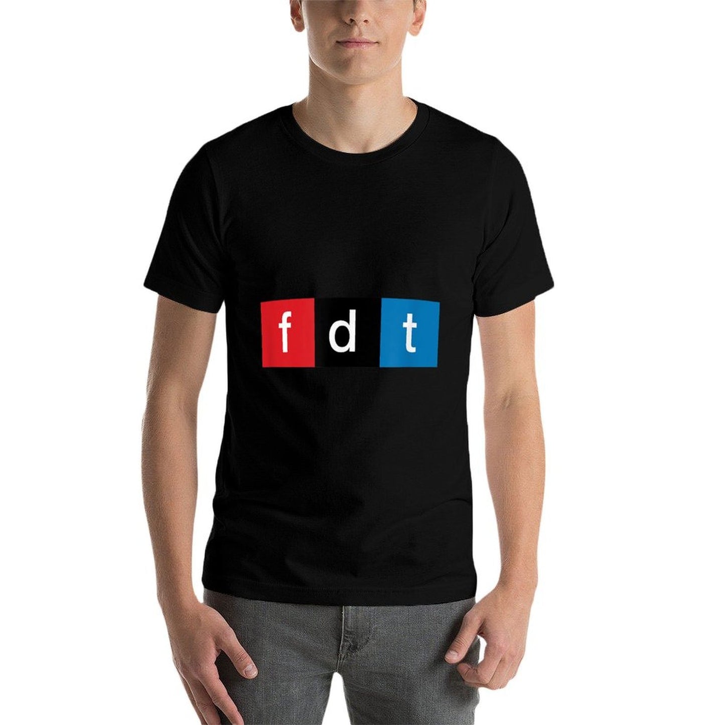 Foxtrot Delta Tango Protest Pun  Ribbed Collar T-Shirt