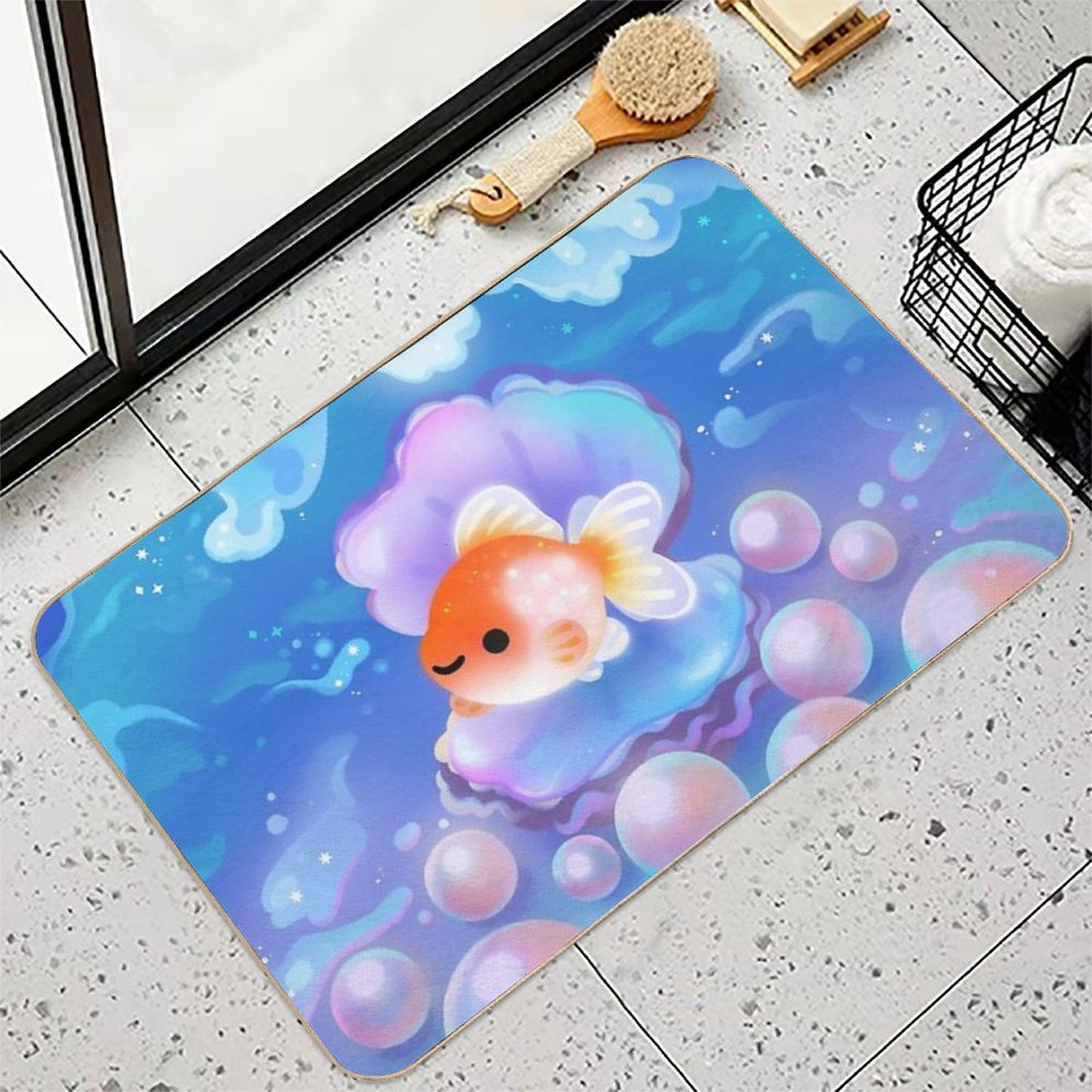 Pearlscale Goldfish with Pearls Bath Mat