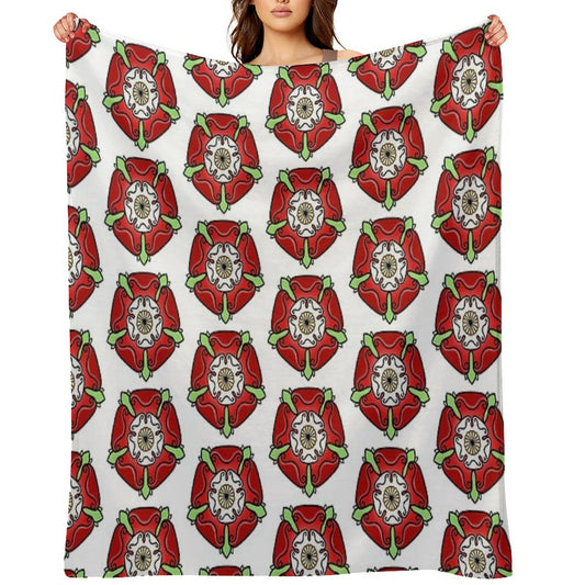 Tudor Rose Throw Blanket