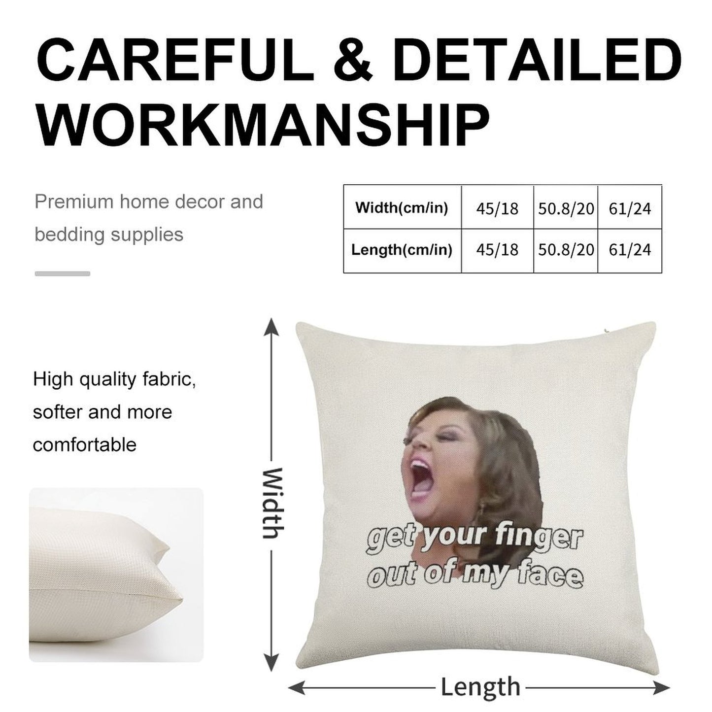 Dance Moms Get Your Finger Out Of My Face Linen Throw Pillow Cover