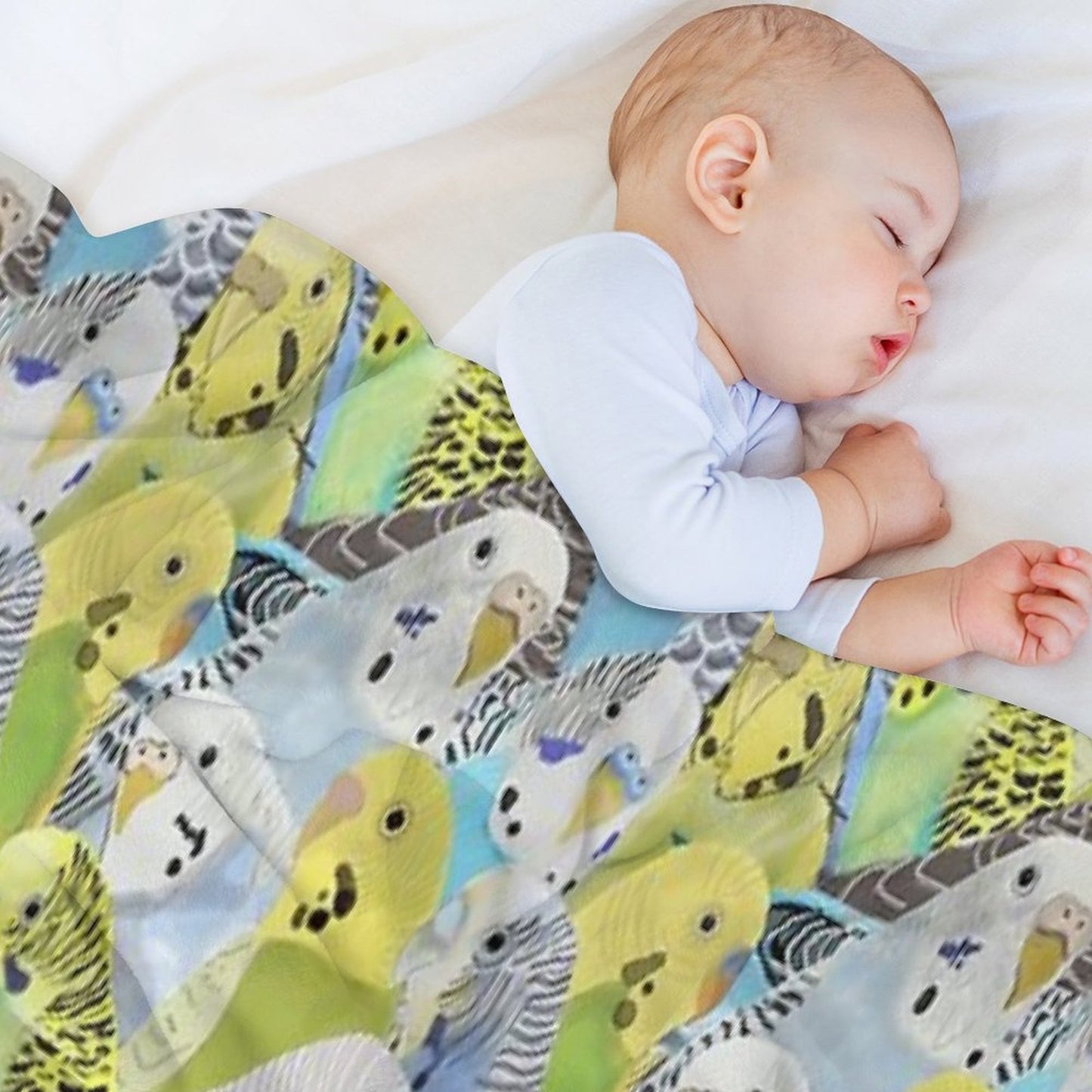 Budgie Parakeets Throw Blanket