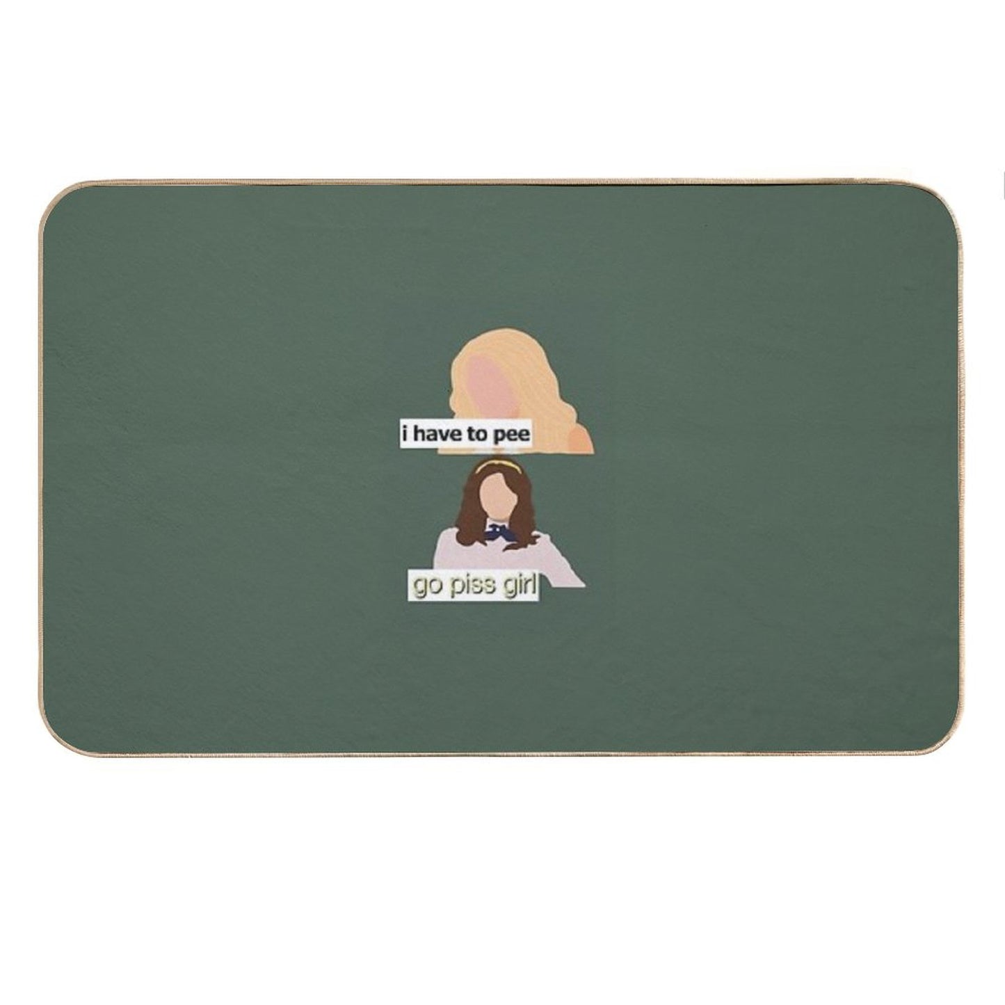 Go Piss Girl (green) Bath Mat
