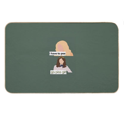 Go Piss Girl (green) Bath Mat