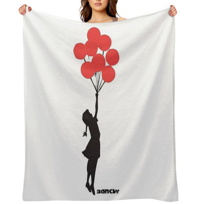 Banksy - Balloon Girl Throw Blanket