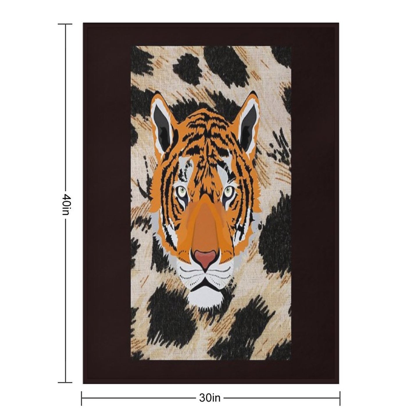 Copy of TIGER HEAD IN BEAUTIFUL COLORS. Throw Blanket