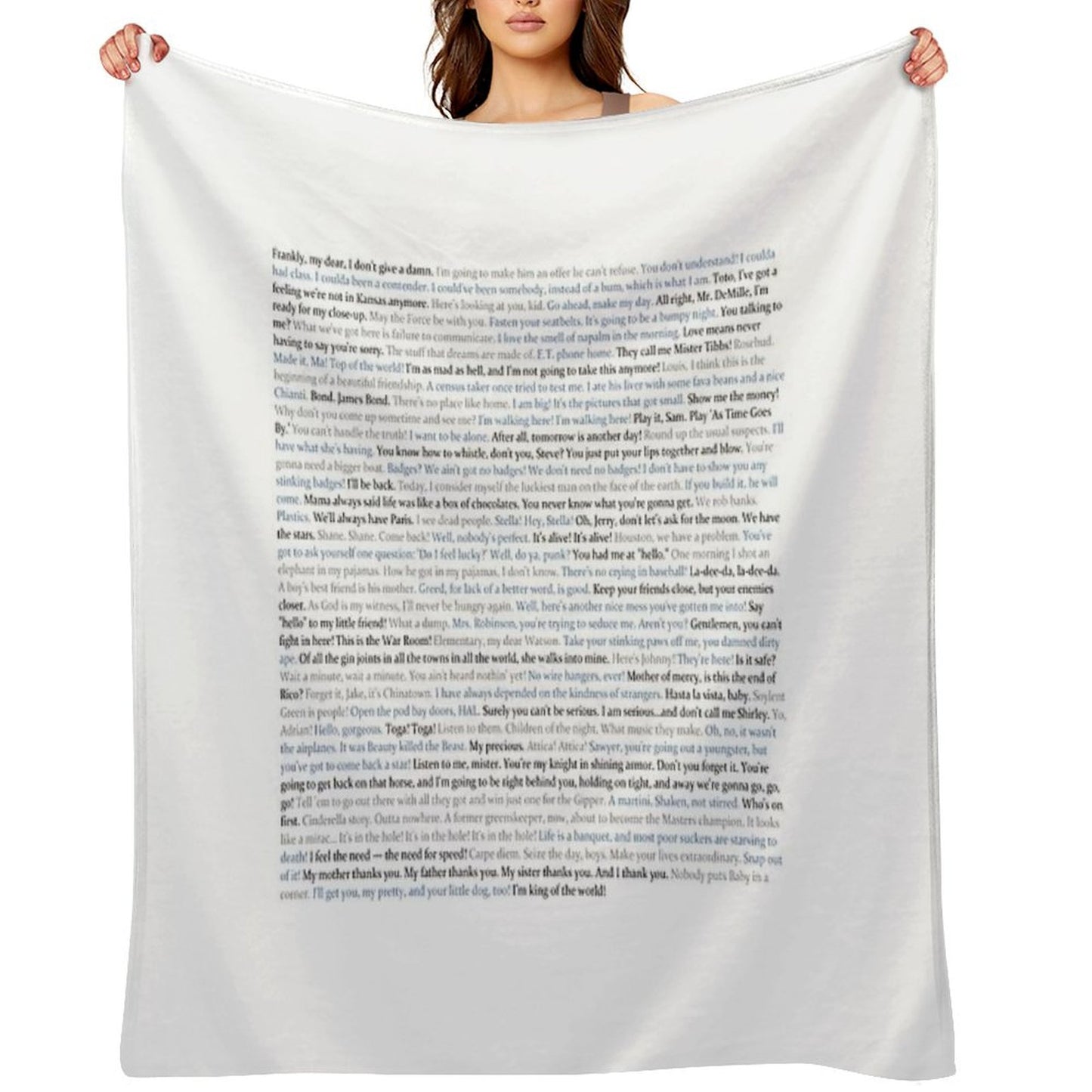 Movie Quotes Throw Blanket