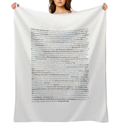 Movie Quotes Throw Blanket