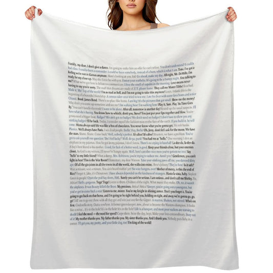 Movie Quotes Throw Blanket