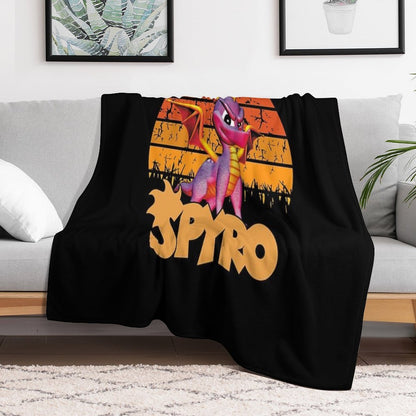 Dragon Animal Angry Fire Poster Throw Blanket