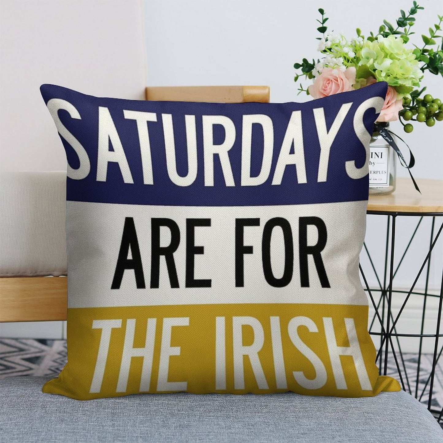 Saturdays Are for The Irish Linen Throw Pillow Cover
