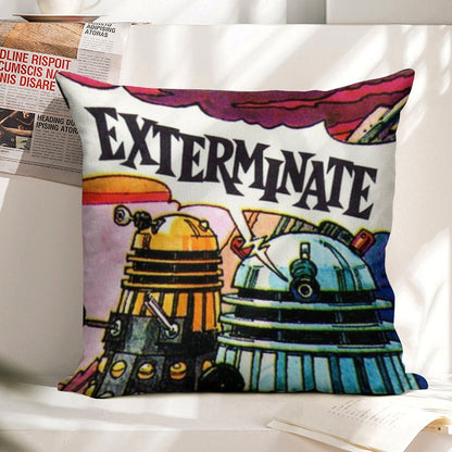 EXTERMINATE! Linen Throw Pillow Cover