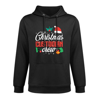 School Custodian Janitor Christmas Christmas Custodian Crew Moisture-Wicking Hoodie