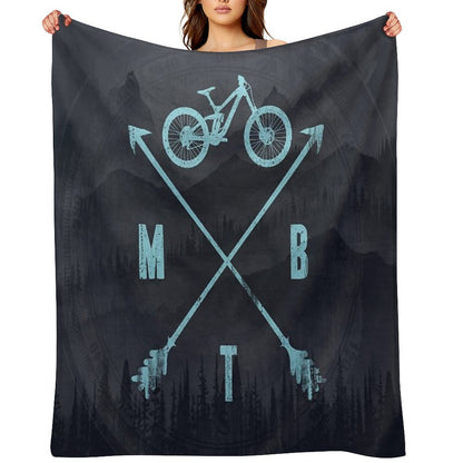 Downhill MTB Throw Blanket