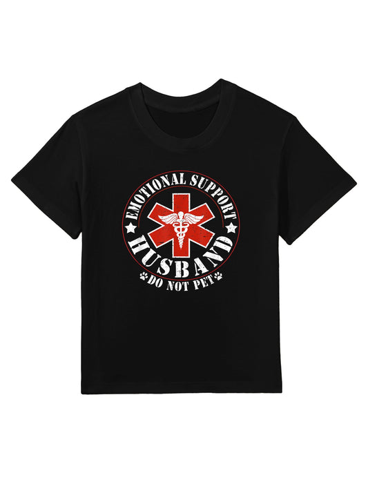 Emotional Support Husband Do Not Pet Funny Mens Husband Kids T-Shirt