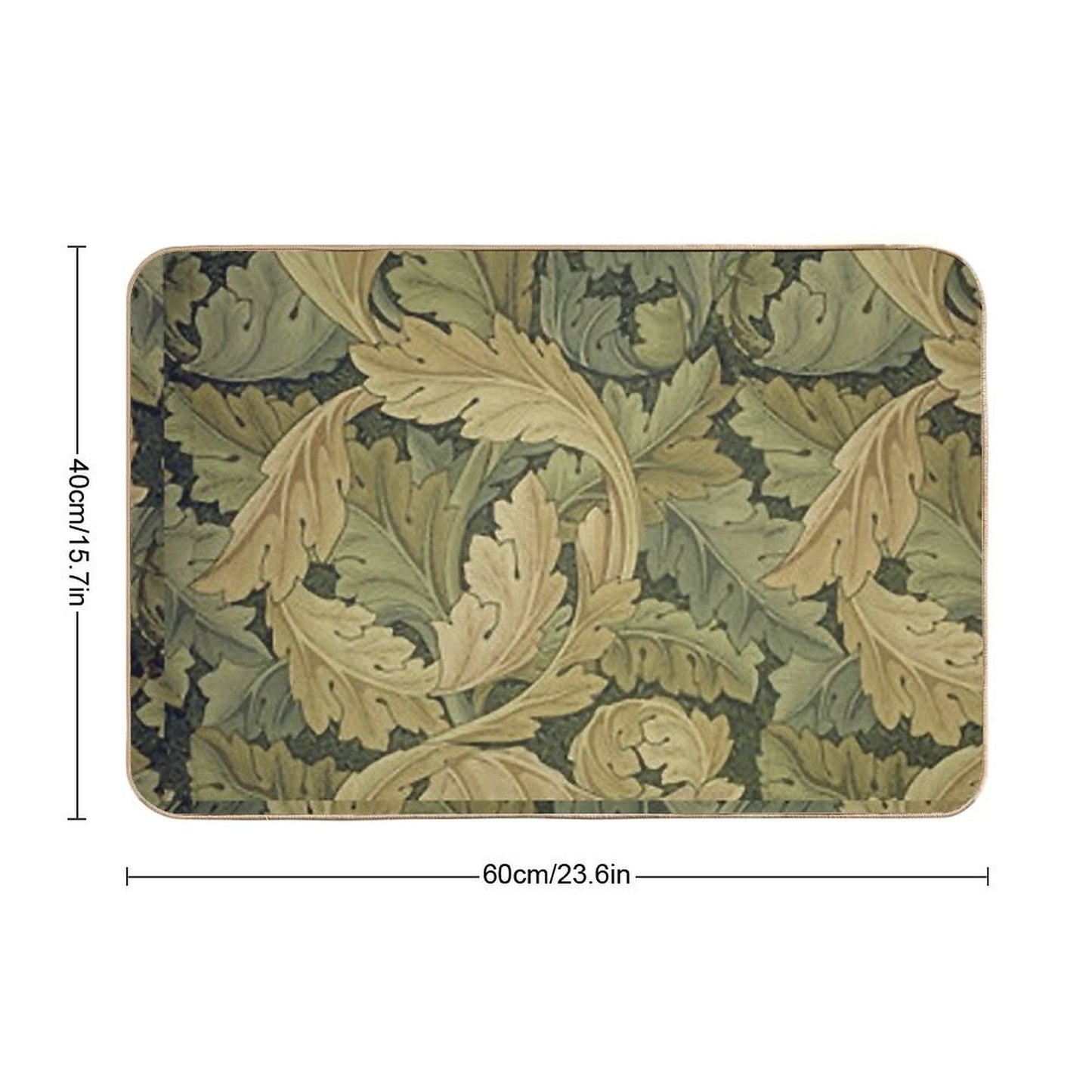 William Morris Acanthus Pattern Bath Mat