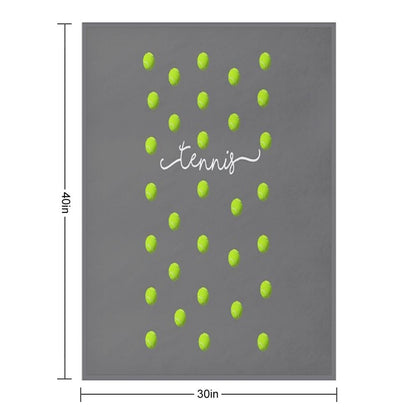 Top Fun Tennis Ball Spots Design Throw Blanket