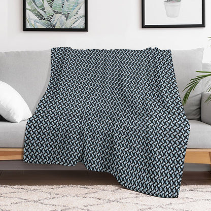 Big City Mixed Blue Signal Throw Blanket