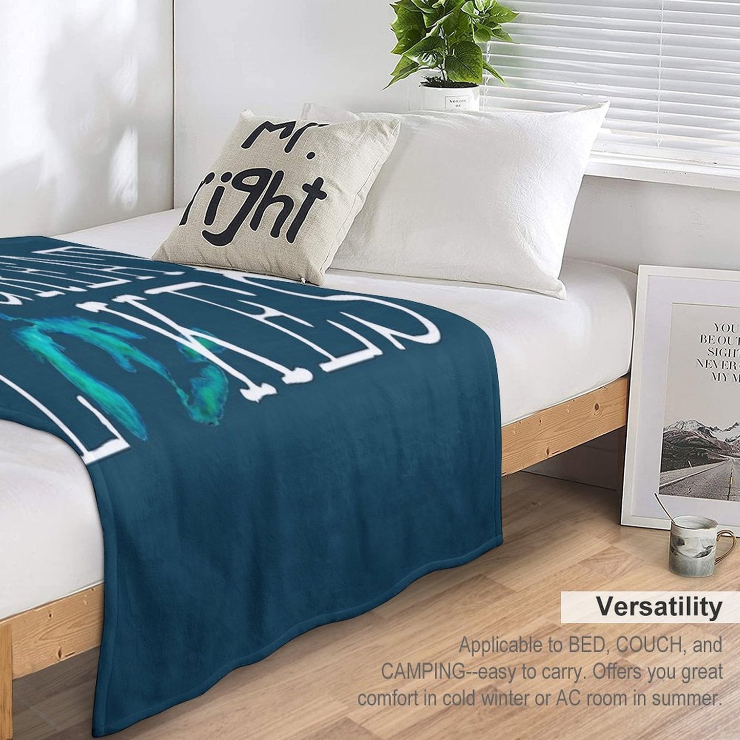 The Great Lakes Watercolor Lakes Throw Blanket
