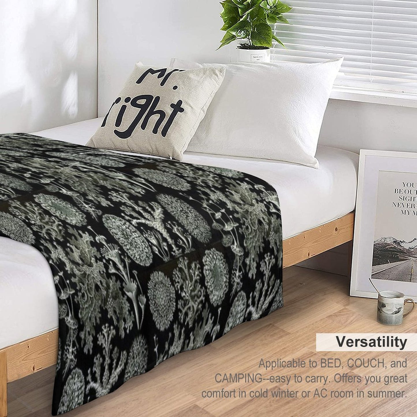 Natural History Lichen Throw Blanket