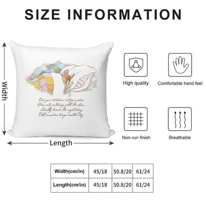 Primrose Goes to Sleep Soft Hidden Zipper Throw Pillow