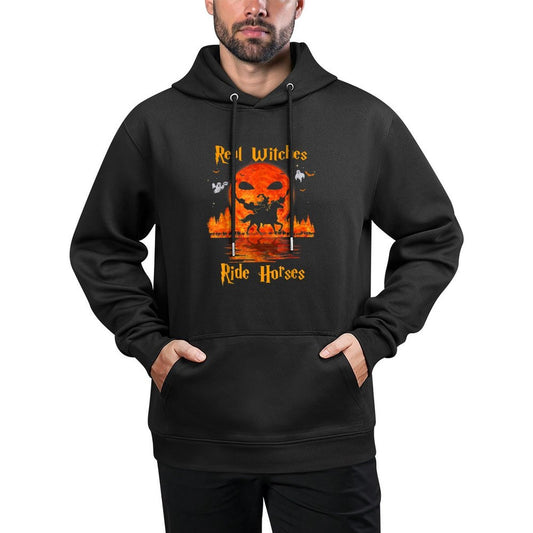 Real Witches Ride Horses Halloween Girl Riding Horse Lovers All-Day Comfort Hoodie