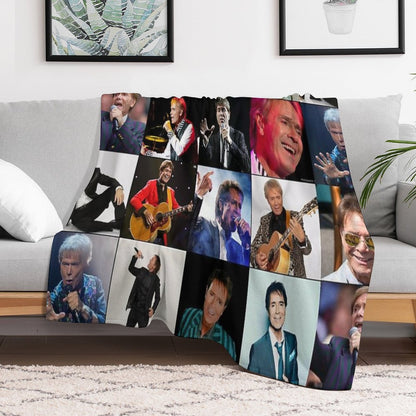 Cliff Richard Photo Collage Throw Blanket