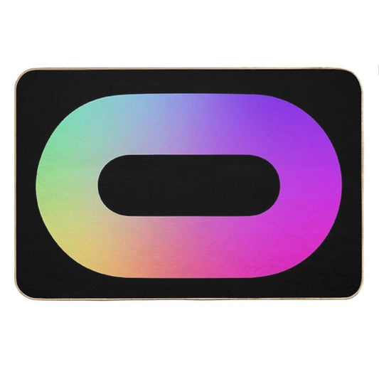 Rainbow Holographic Oculus VR Logo Bath Mat