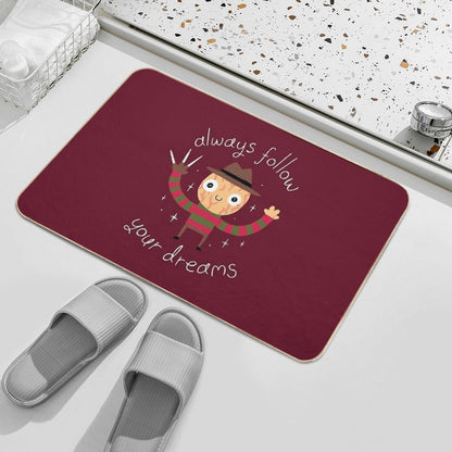 Always Follow Your Dreams  Pet-Safe Bath Mat