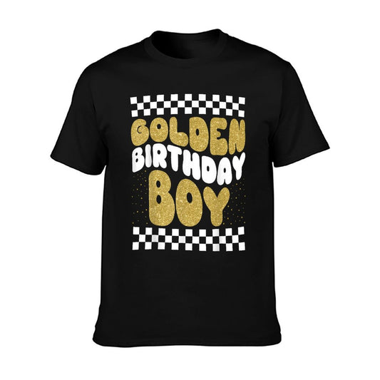 Golden Birthday Boys Bday Toddlers Birthday Party Decoration T-Shirt