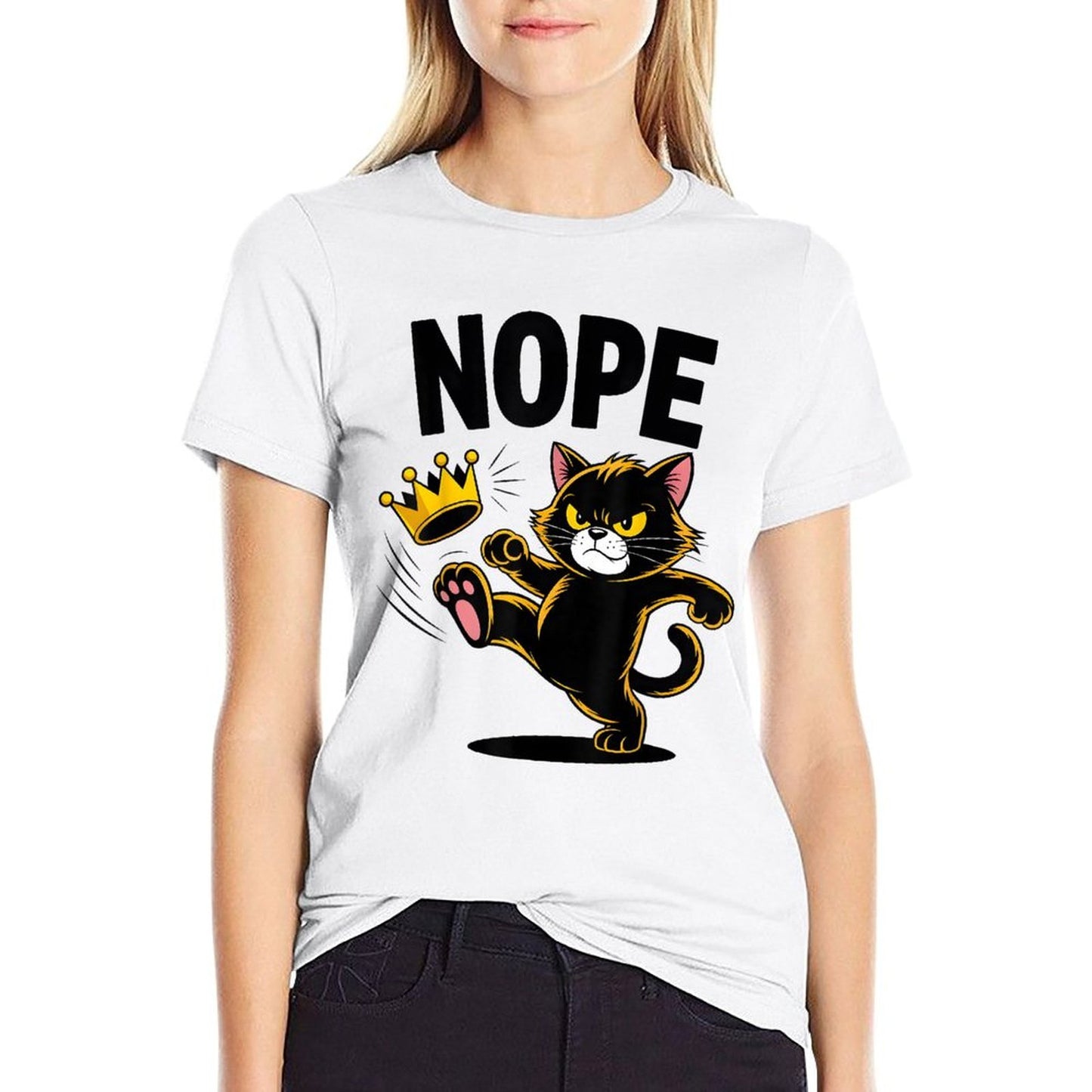 Rejecting Kings Since 1776 No Kings 4th Of July Cat Lover  Moisture-wicking T-Shirt