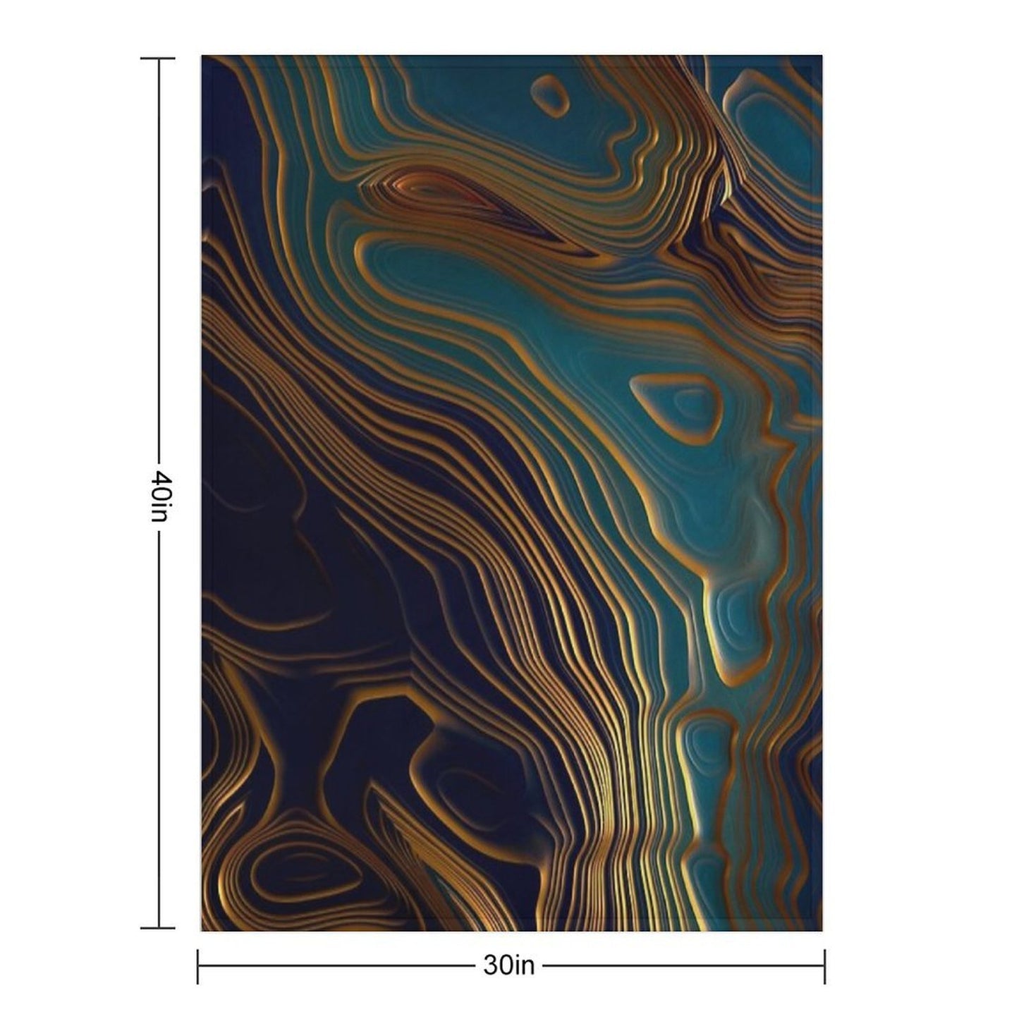 Peacock Ocean Throw Blanket