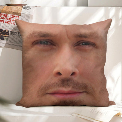 Ryan Gosling Face Throw Pillow II Linen Throw Pillow Cover