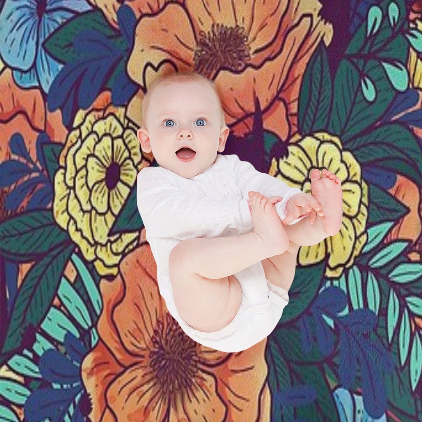 Wild Flowers Throw Blanket