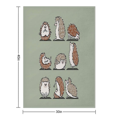 Hedgehog Yoga Throw Blanket